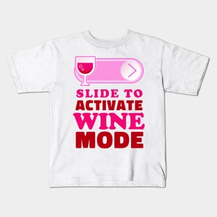 Slide to unlock Wine Kids T-Shirt